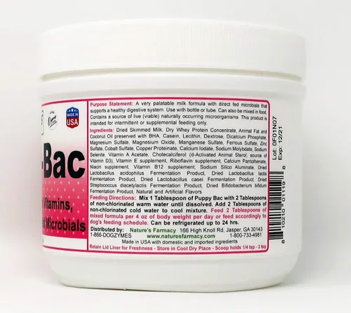 Vista 3 de Dogzymes Puppy-Bac - Sustituto de leche formulado con las proporciones adecuadas de proteínas, grasas y nutrientes para cachorros en crecimiento