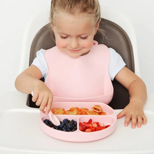 Vista 5 de PrimaStella Juego de cucharas masticables de silicona para bebés y niños pequeños, seguridad probada, sin BPA, apta para microondas, lavavajillas