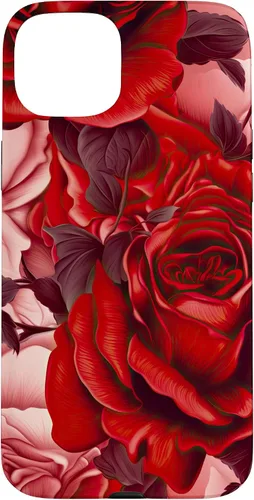 Vista 9 de Acuarela Rosa Rojo Rosas Patrón Caso para iPhone 17