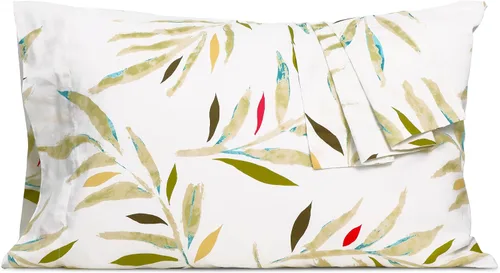 Vista 26 de Pillow Cases 100% Cotton Percale Standard Queen Set of 2 Blue Floral Floral Pillowcases Breathable Hypoallergenic Pre-Shrunk, 20 Inch x 30 Inch