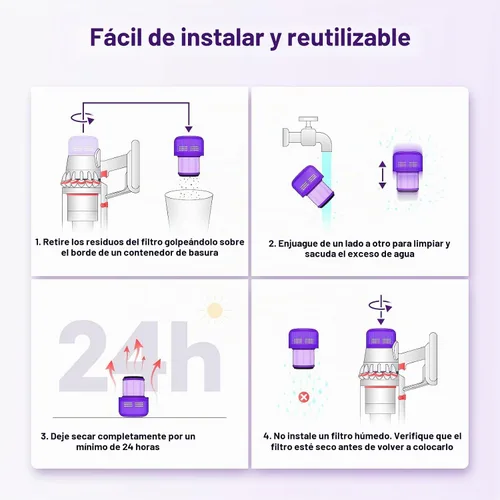 Vista 6 de Paquete de 2 filtros de piezas de repuesto para Dyson V11 Outsize