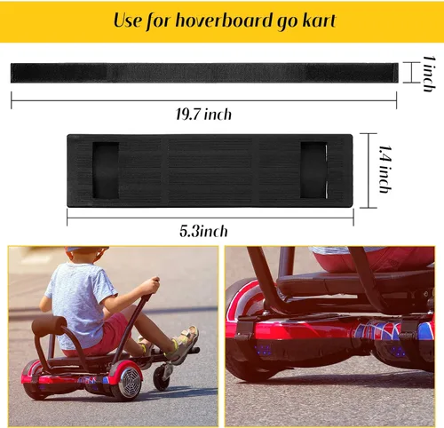 Vista 2 de 8 correas ajustables de fijación para asiento de aeropatineta y 4 correas protectoras para carrito de hoverboard, cable de sujeción de gancho