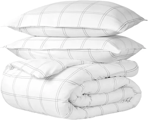 Vista 70 de Bare Home Juego de funda de edredón 1800 ultra suave (individual/individual 01 - Blanco (sin edredón)