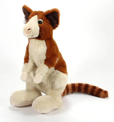 Vista 6 de The Petting Zoo Peluche de canguro de árbol, regalos para niños, animales salvajes del zoológico Onez, juguete de peluche de canguro de árbol de 12