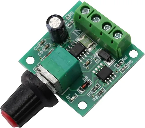 Vista 3 de Controlador de velocidad del motor DC PWM 1803BK 1803B Interruptor de controlador ajustable con perilla de control de velocidad DC 1.8v 3v 5v 6v 12v