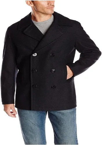 Vista 22 de Nautica Men's Wool Blend Peacoat – Double-Breasted Winter Coat, Regular, Big & Tall Sizes