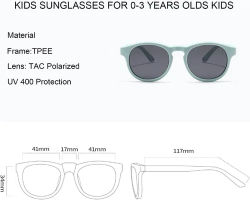 Vista 2 de Gafas de sol para bebé con correa polarizadas flexibles UV400 para bebés niños y niñas de 0 a 24 meses