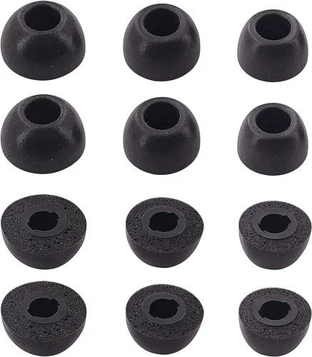 Vista 2 de ALXCD Auriculares de espuma compatibles con auriculares Bose QuietComfort II 2022, 6 pares de almohadillas de espuma viscoelástica suave Negro