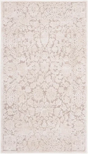 Vista 3 de SAFAVIEH Reflection Collection - Alfombra decorativa, 2 pies 3 pulgadas x 3 pies, color beige y crema, no desprende pelusa y es fácil de limpiar