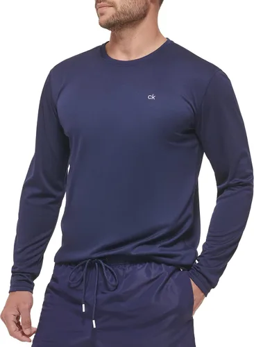 Vista 2 de Calvin Klein Manga larga ligera de secado rápido para hombre, protección UPF 40+