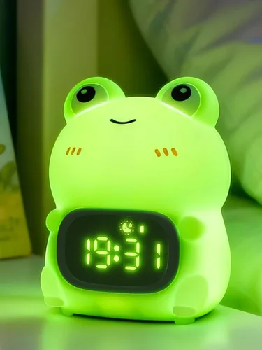 Vista 11 de Lampeez - Luz nocturna de rana para niños, lindos regalos de rana, luz nocturna LED de silicona suave para habitación infantil, decoración