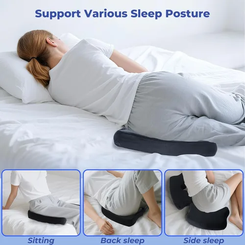 Vista 8 de SAHEYER Cojines para dolor de cama para glúteos, almohada de espuma viscoelástica para alivio de presión de hemorroides con orificio central y corte