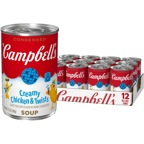 Vista 12 de Campbell's Sopa condensada de fideos con queso cheddar para niños, lata de 10.5 onzas