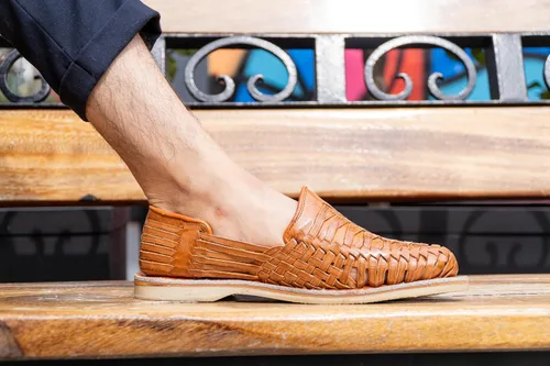 Vista 4 de Mexico en la Piel Leather Shoes for Mens, Pull on Comfortable Loafers
