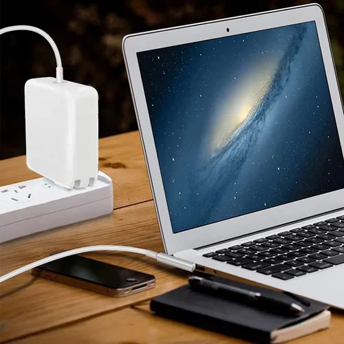 Vista 5 de Cargador Mac Book Pro, adaptador de corriente de 60 W, conector magnético con punta en L, cargador compatible con Pro de 13 pulgadas antes