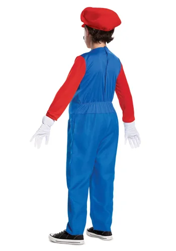 Vista 2 de Disfraz Deluxe Mario para Niños Super Mario Brothers Multicolor