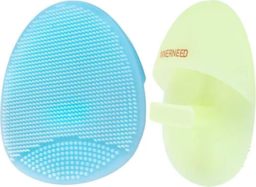 Vista 13 de INNERNEED Juego de cepillos de limpieza facial de silicona suave, almohadilla exfoliante suave y masajeadora, diseño antideslizante para eliminación