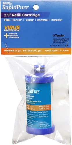 Vista 6 de RapidPure Cartucho purificador de repuesto, 2.5 pulgadas Removes over 99.99% of Viruses, Bacteria & Parasites with UltraCeram Technology for