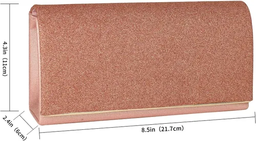 Vista 4 de ZHANNI Bolso de noche para mujer, bolso de mano brillante para fiesta, bolso de boda, bolso de fiesta