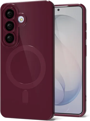 Vista 104 de Svanove Funda magnética de silicona para Samsung Galaxy S22, compatible con Magsafe, bonita funda para mujer, goma de gelatina brillante delgada