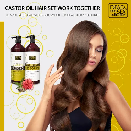 Vista 23 de Set de champú y acondicionador Dead Sea Collection con aceite de argán – Productos hidratantes y suavizantes para el cabello con minerales del Mar