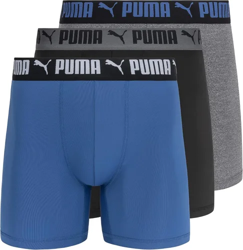 Vista 4 de PUMA Paquete de 3 calzoncillos tipo bóxer de rendimiento para hombre