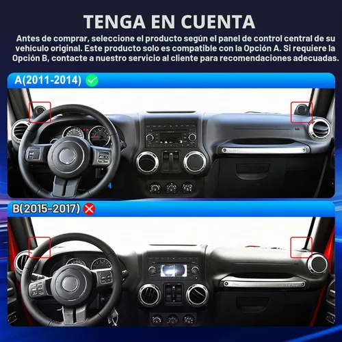 Vista 2 de para Jeep Wrangler 2011-2014 con Apple Carplay inalámbrico y Android Auto, 2+64G 10.1 pulgadas pantalla táctil Android radio de coche, DSP/múltiples