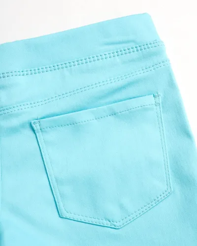 Vista 3 de Real Love Pantalones cortos para niña - Pantalones cortos básicos de sarga elástica suave (talla 7-16)