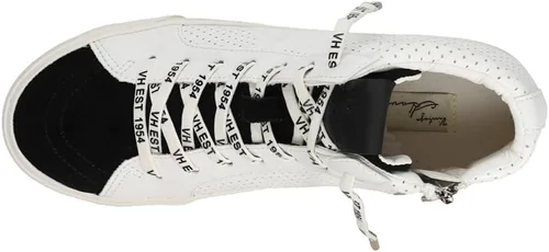 Vista 4 de VINTAGE HAVANA Womens Lester Perforated High Sneakers Shoes Casual - White