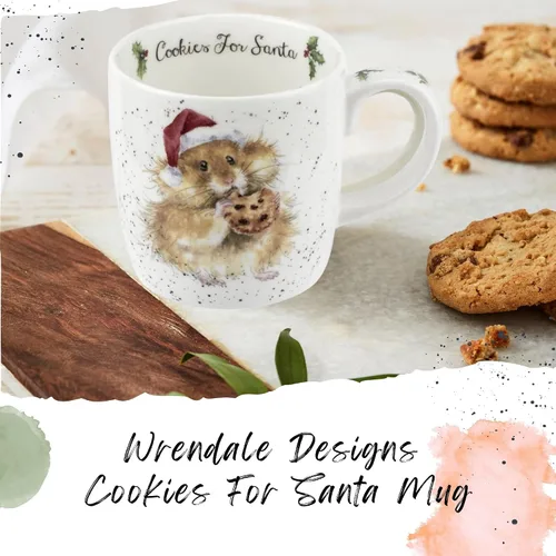 Vista 2 de Royal Worcester Wrendale Designs Taza de 14 onzas (Galletas para Santa)