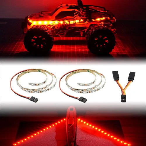 Vista 10 de Tira de luces LED para aviones de ala fija ala con control remoto, drones, autos y camiones de control remoto.