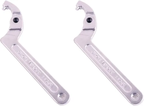 Vista 4 de Cromo Vanadio C Pin Llave de gancho ajustable Llave, cabeza redonda 1.260-2.992 in
