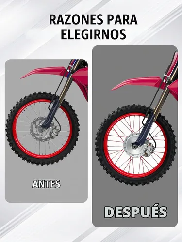 Vista 5 de JFG RACING protectores de plástico para radios de bicicleta o motocicleta, Negro