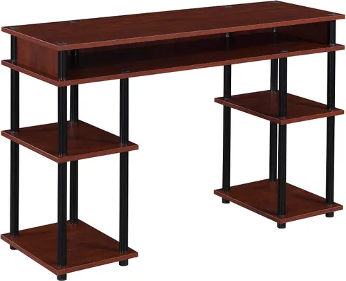 Vista 11 de Convenience Concepts Designs2Go No Tools - Escritorio para estudiantes de 47.25 pulgadas, escritorio contemporáneo para oficina, dormitorio y Blanco