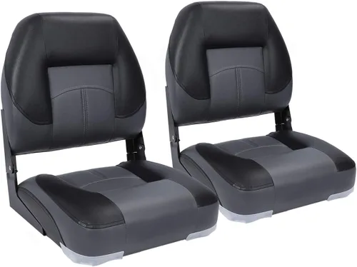 Vista 10 de NORTHCAPTAIN T1 Deluxe Asiento plegable para barco con respaldo bajo, tornillos de acero inoxidable incluidos