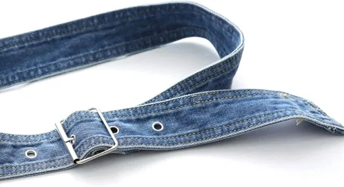 Vista 5 de Tong Gu 1 cinturón de mezclilla para mujer hebilla de metal estilo punk estilo vintage