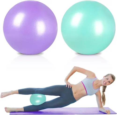 Vista 12 de Pelota de pilates de 9 pulgadas, pelota de ejercicio pequeña, pelota de entrenamiento para barra, pilates, yoga, estabilidad, entrenamiento