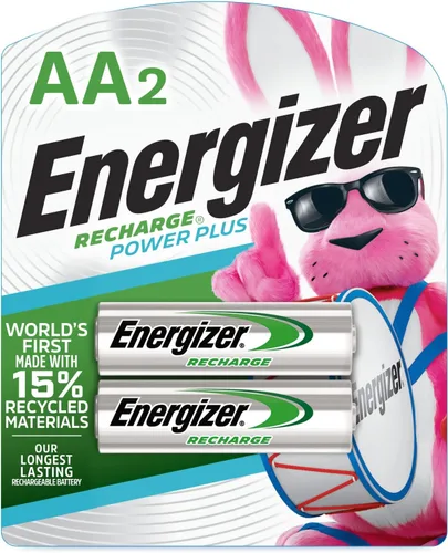Vista 5 de Energizer Cargador de batería recargable AA y AAA con 4 pilas AA recargables y pilas AA, baterías recargables dobles A precargadas, 2