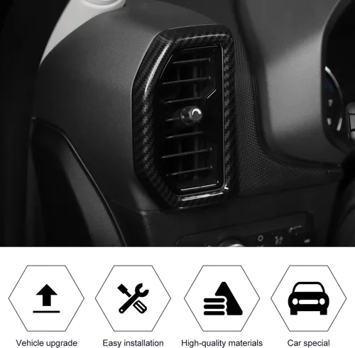 Vista 3 de RT-TCZ Kit de anillo de decoración de aire de fibra de carbono, accesorios interiores para Ford Bronco Sport 2021 2022