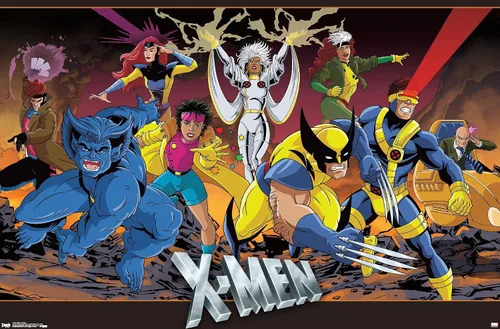 Vista 11 de Trends International Marvel Comics - Póster de pared de grupo de The X-Men, 14.725 x 22.375 pulgadas, versión enmarcada de madera de granero