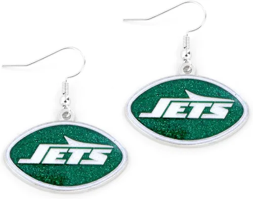 Vista 9 de aminco NFL - Aretes deslumbrantes con purpurina para mujer