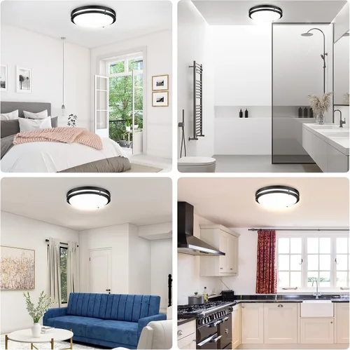 Vista 7 de Energetic - Lámpara de techo empotrada LED de 14 pulgadas, 3000K/4000K/5000K color ajustable, lámpara de techo regulable para dormitorio, cocina