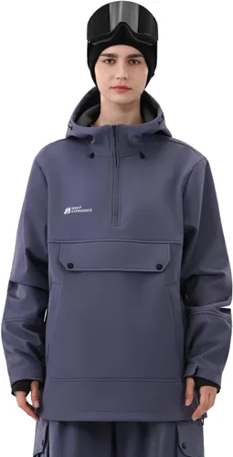 Vista 8 de Sudadera con capucha para esquí, snowboard, chaqueta Anarok para nieve, holgada, impermeable, resistente al viento, aislada, para mujeres y hombres