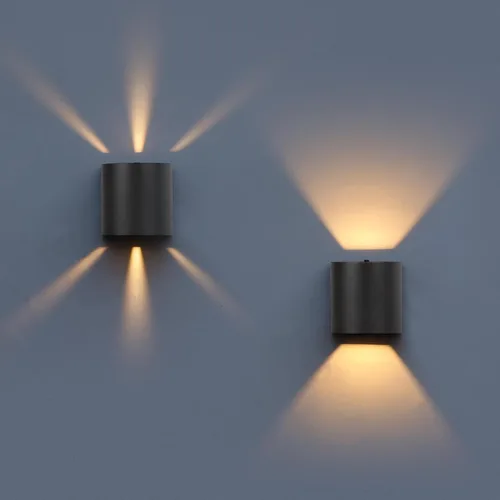 Vista 8 de LUTEC Paquete de 2 lámparas de pared LED ascendentes y descendentes ajustables, lámpara de pared moderna de aluminio resistente a la oxidación
