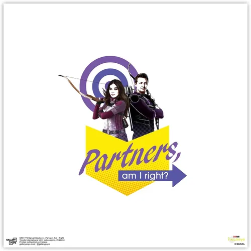 Vista 10 de Trends International Gallery Pops Marvel Hawkeye - Póster de pared de Partners Am I Right, 12 x 12 pulgadas, versión enmarcada en negro Versión