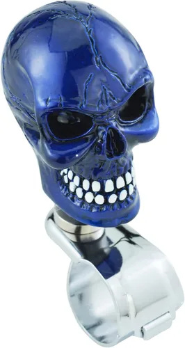 Vista 13 de Volante giratorio con diseño de calavera divertida perilla suicida para la mayoría de tractores de transmisión automática manual (beige)