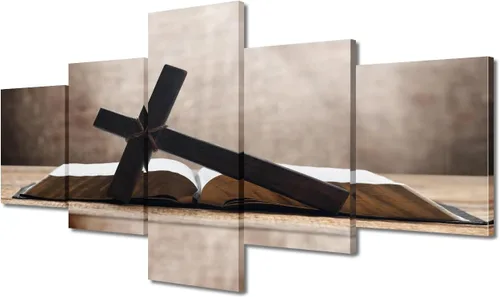 Vista 59 de TUMOVO Decoración de pared de iglesia cristiana de 3 paneles, imágenes de la resurrección de Jesús para sala de estar, dormitorio, cocina