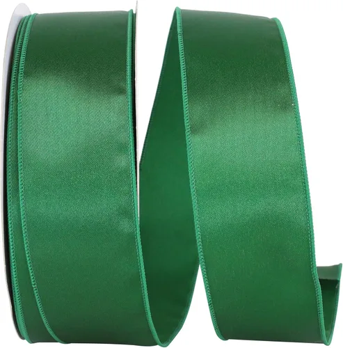 Vista 94 de Reliant Ribbon 92575W-974-09F Cinta de satén con borde con cable, 1-1/2 pulgadas x 10 yardas, oro antiguo