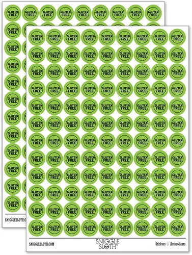 Vista 5 de Más de 200 pegatinas redondas sin gluten, acabado brillante, tamaño de 0.50 pulgadas, color negro