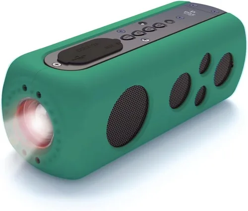 Vista 8 de Pyle Sound Box Splash - Altavoz portátil deportivo, inalámbrico, resistente al agua, compatible con Bluetooth, audio estéreo con conector de entrada